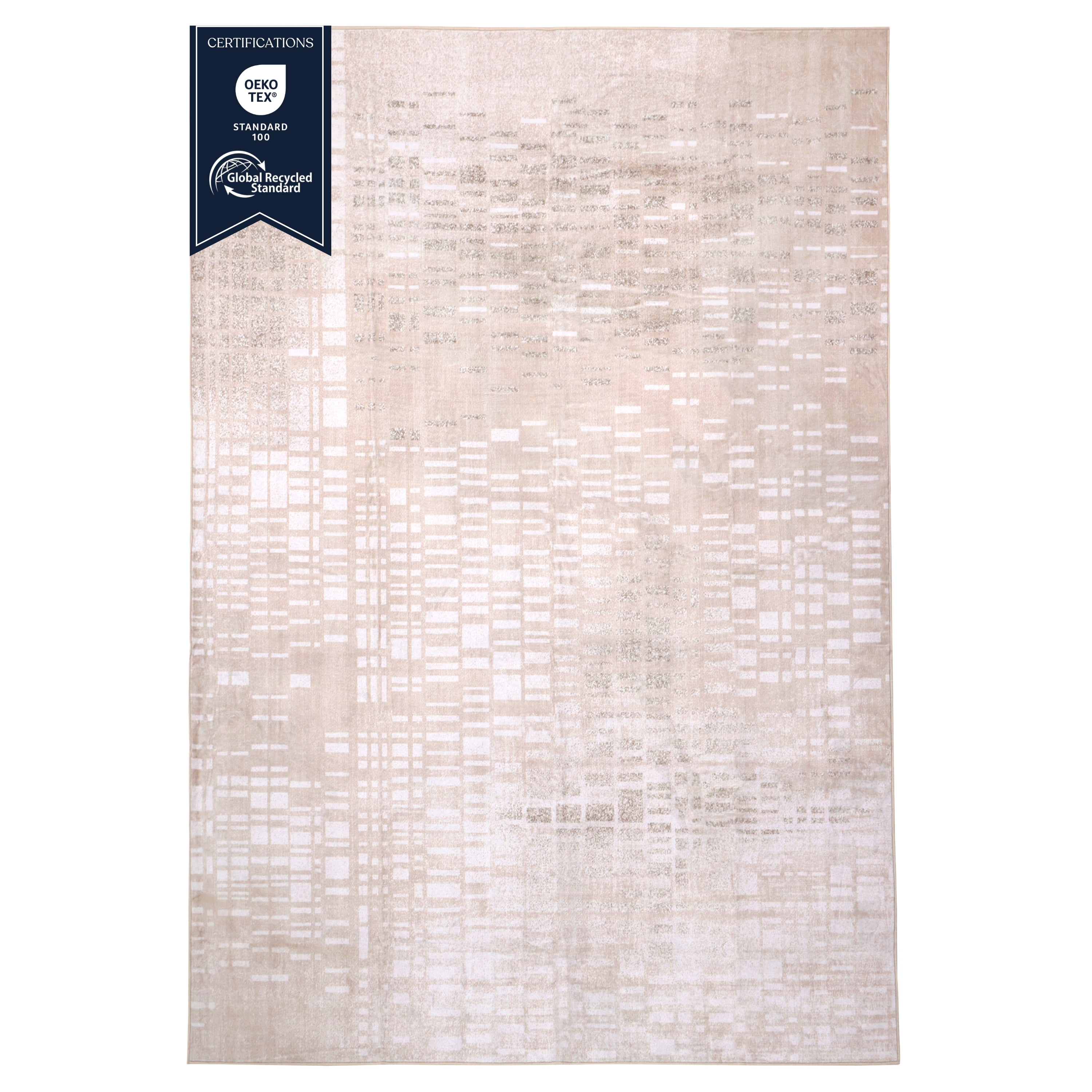 Delara 8'x10' Machine Washable Area Rug, Soft & Durable, Non-Slip, Stain Resistant, Urban Veil, for Bedroom, Living & Dining Room