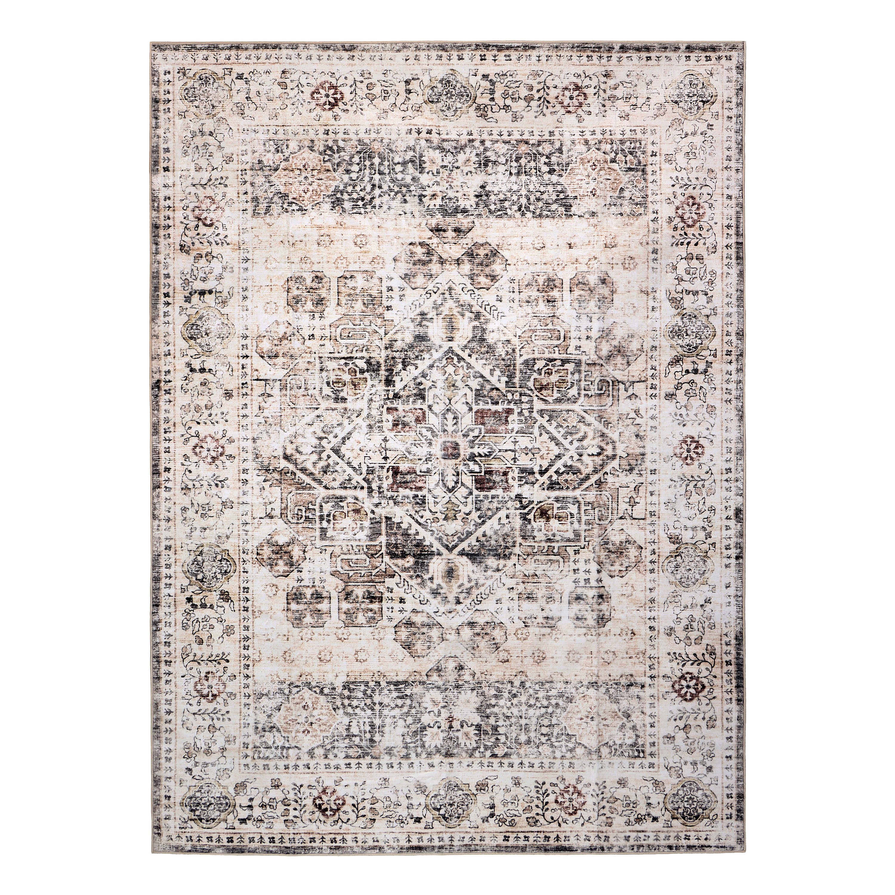 Delara 8'x10' Machine Washable Area Rug, Soft & Durable, Non-Slip, Stain Resistant, Meadow, for Bedroom, Living & Dining Room