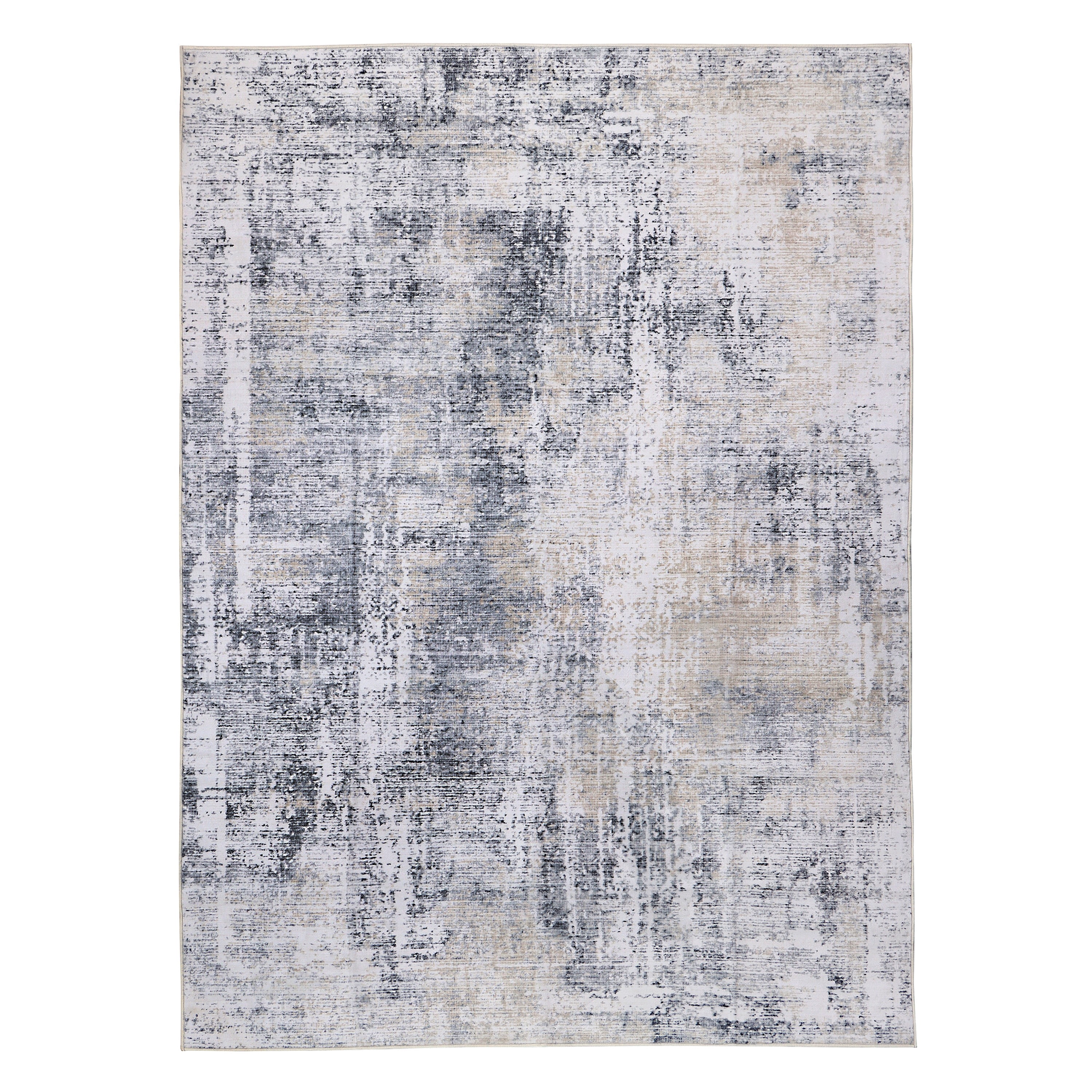 Delara 5'x7' Machine Washable Area Rug, Soft & Durable, Non-Slip, Stain Resistant, Misty Echo, for Bedroom, Living & Dining Room
