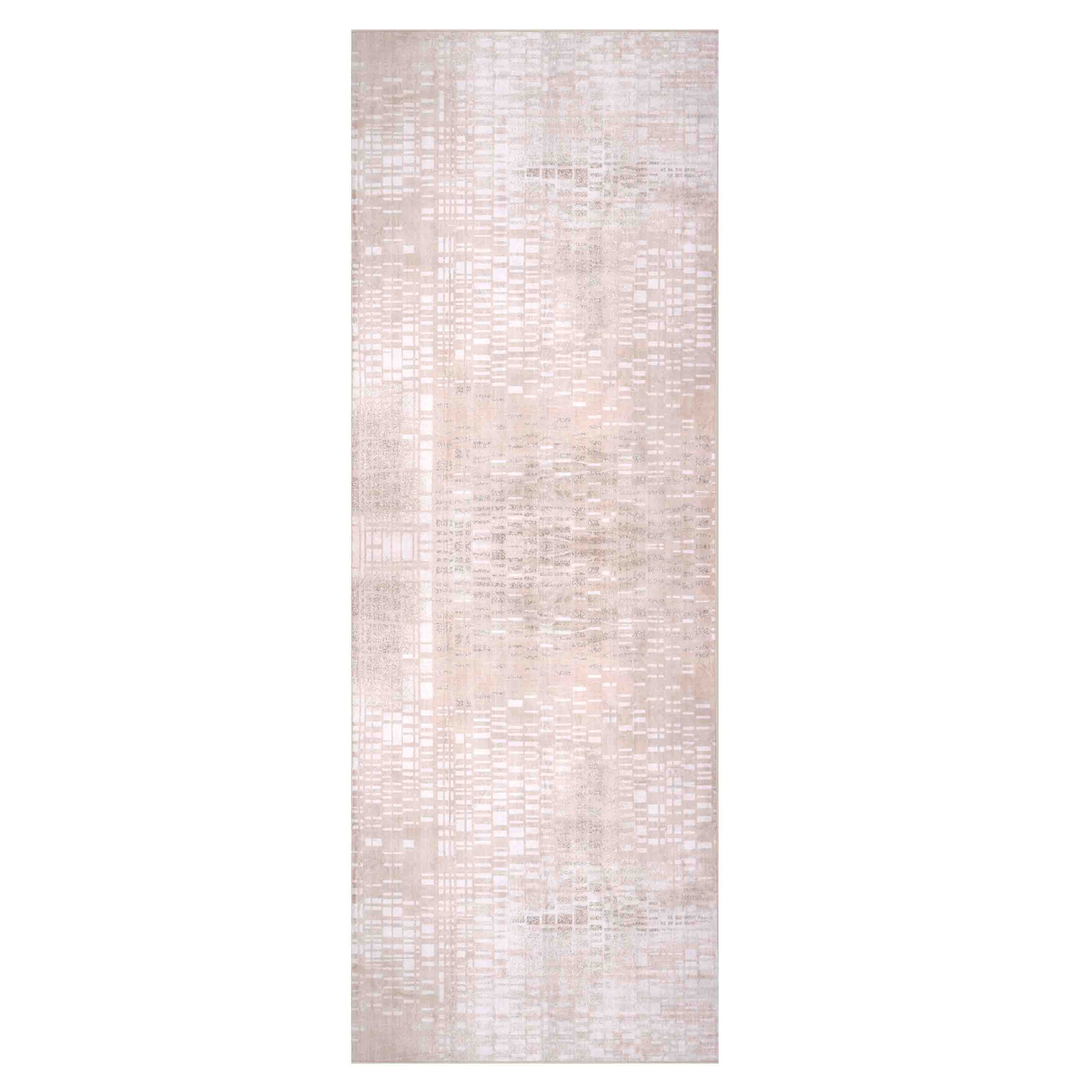 Delara 2.5'x7' Machine Washable Area Rug, Soft & Durable, Non-Slip, Stain Resistant, Urban Veil, for Bedroom, Living & Dining Room