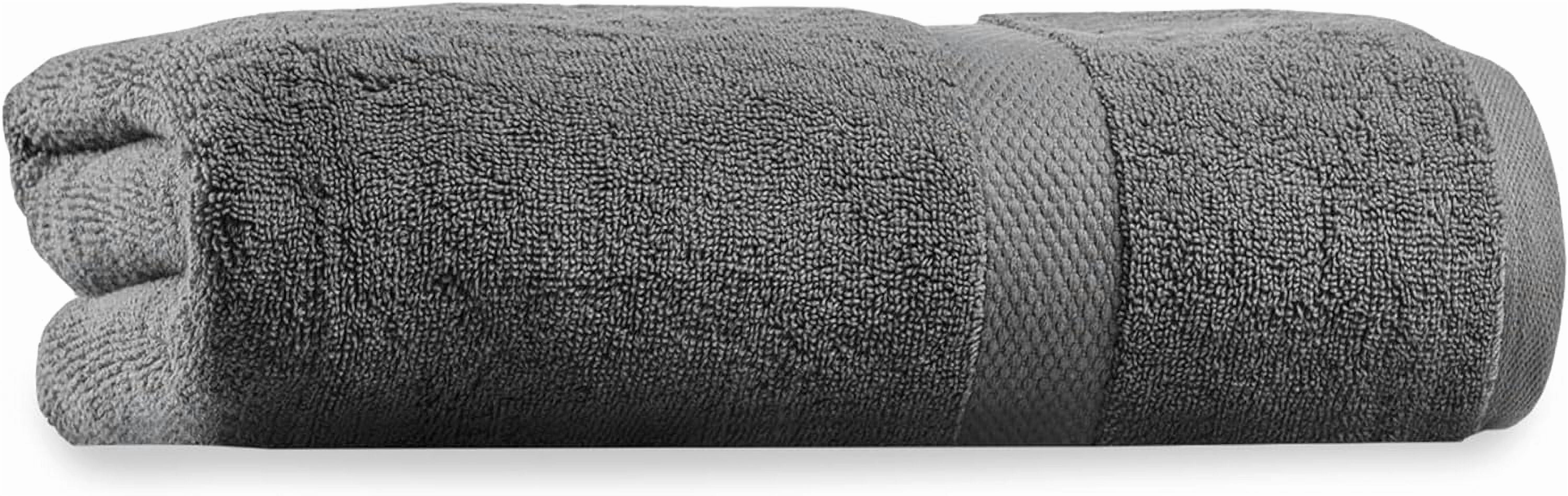 Delara Organic Cotton Bath Sheet 36"x70" 650 GSM Plush Soft Absorbent Quick-Dry Towel, GOTS & OEKO-TEX Certified, Dark Grey