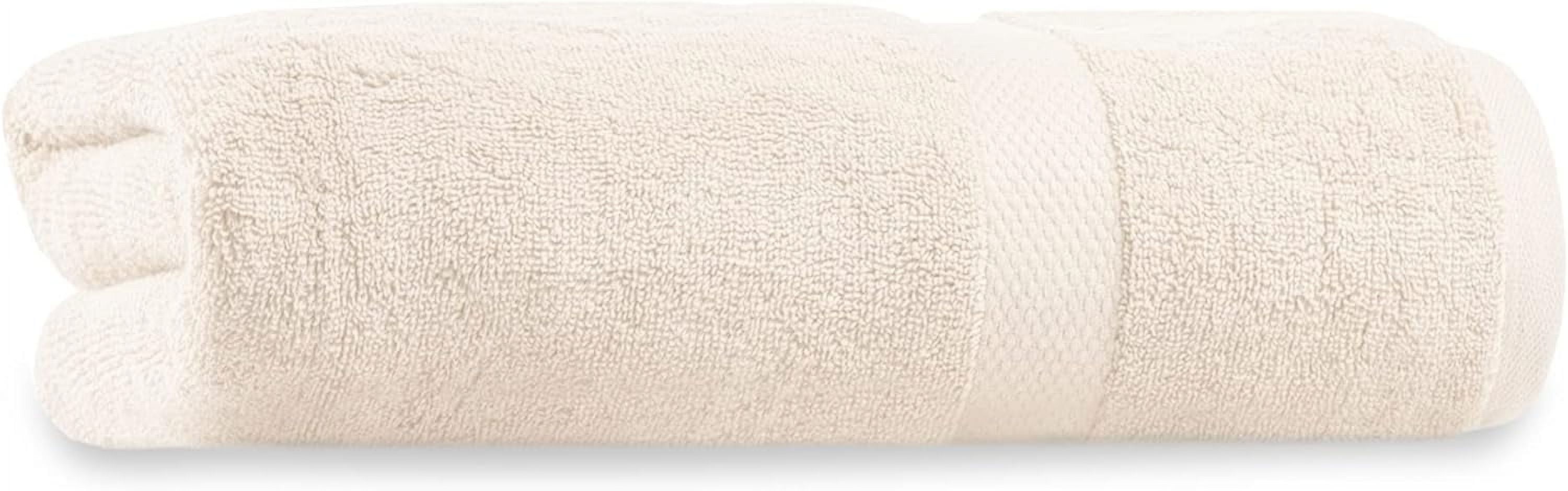 Delara Organic Cotton Bath Sheet 36"x70" 650 GSM Plush Soft Absorbent Quick-Dry Towel, GOTS & OEKO-TEX Certified, Ivory
