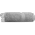 thumbnail image 1 of Delara Organic Cotton Bath Sheet 36"x70" 650 GSM Plush Soft Absorbent Quick-Dry Towel, GOTS & OEKO-TEX Certified, Light Grey, 1 of 8