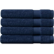 Delara Organic Cotton Luxuriously Plush Bath Sheet Pack of 4 | GOTS & OEKO-TEX Certified |Premium Hotel Quality Towels | Feather Touch Technology|650 GSM Long Staple|Soft, Quick Dry & Ultra-Absorbent