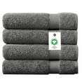 thumbnail image 1 of Delara Organic Cotton Bath Sheet 36"x70" Pack of 4, 650 GSM Plush Soft Quick-Dry Ultra-Absorbent Towels, GOTS & OEKO-TEX Certified, Dark Grey, 1 of 8