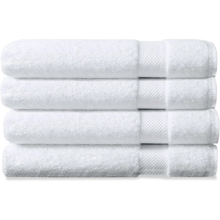 Delara Organic Cotton Luxuriously Plush Bath Sheet Pack of 4 | GOTS & Oeko-Tex Certified | Premium Hotel Quality Towels | Feather Touch Technology