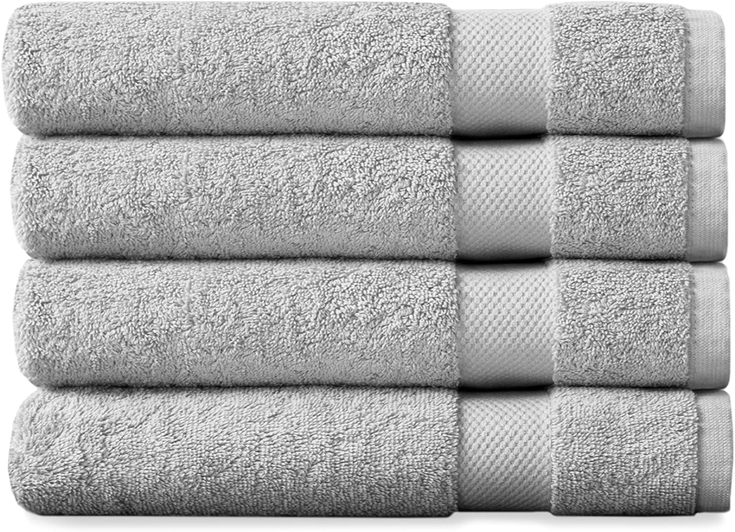 Delara Organic Cotton Luxuriously Plush Bath Sheet Pack of 4 GOTS