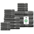 thumbnail image 1 of Delara 20-Piece Organic Cotton Bath Towel Set, 650 GSM Luxury Plush, Quick Dry & Ultra-Absorbent, GOTS & OEKO-TEX Certified, Dark Gray, 1 of 8