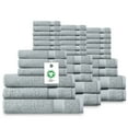 thumbnail image 1 of Delara 33-Piece Organic Cotton Bath Towel Set, 650 GSM Luxury Plush, Quick Dry & Ultra-Absorbent, GOTS & OEKO-TEX Certified, Light Blue, 1 of 8