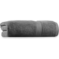 thumbnail image 1 of Delara Organic Cotton Plush Bath Towel 30"x58", 650 GSM, GOTS & OEKO-TEX Certified, Ultra-Soft, Quick Dry, Hotel Quality, Dark Grey, 1 of 8