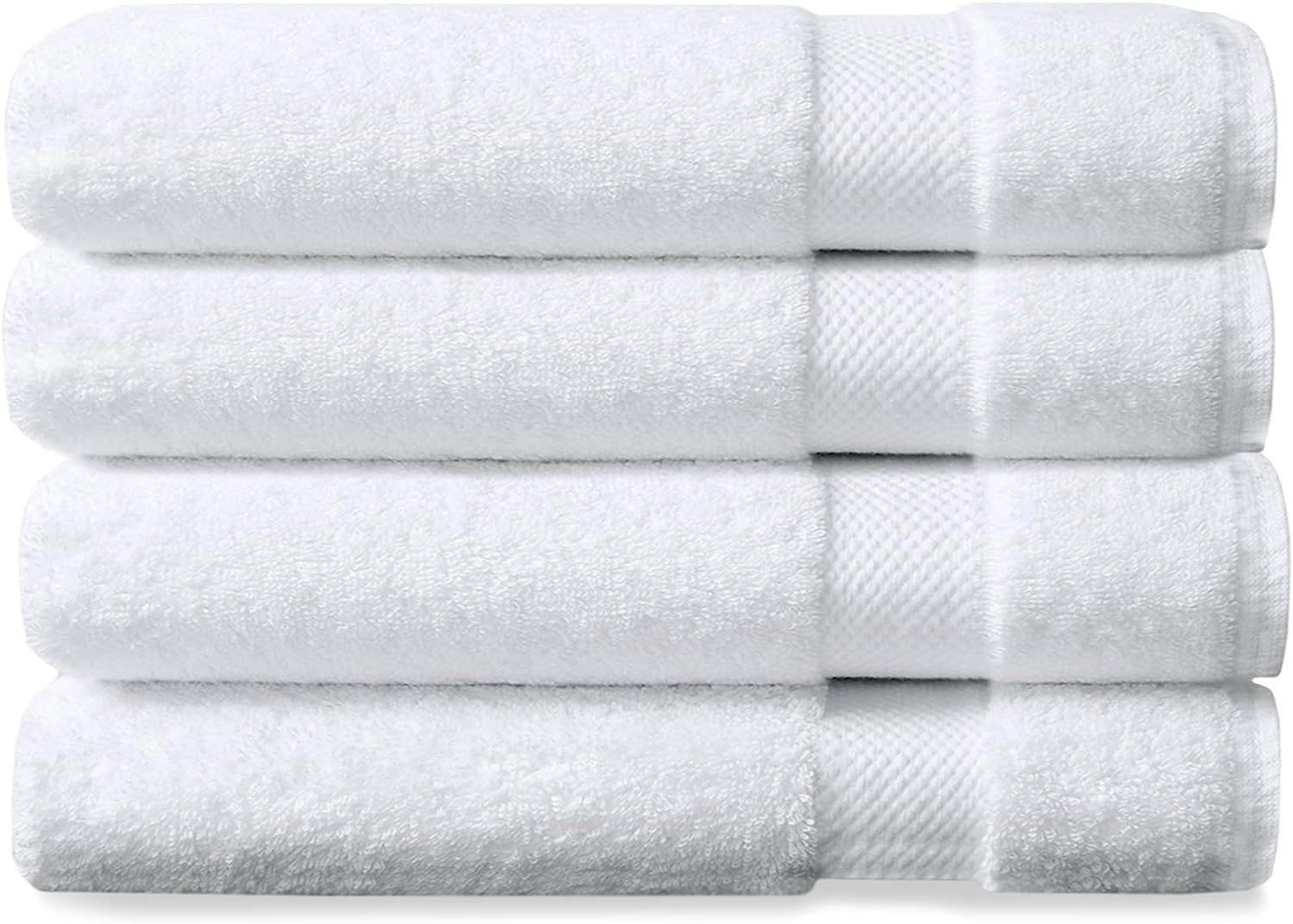 Delara Organic Cotton Luxuriously Plush Bath Towel Pack of 4 GOTS