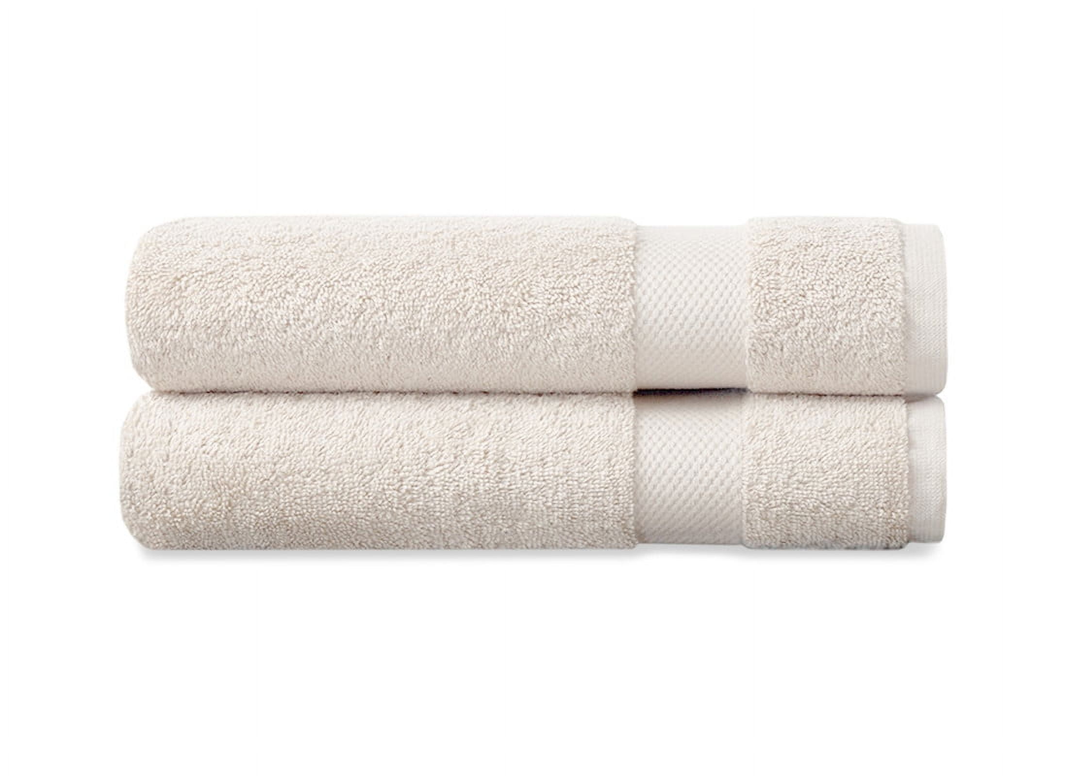 Delara Organic Cotton Luxuriously Plush Hand Towel Pack of 2 | GOTS & OEKO-TEX Certified | Premium Hotel Quality Towels | Feather Touch Technology|650 GSM Long Staple|Soft,Quick Dry & Ultra-Absorbent