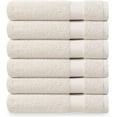 thumbnail image 1 of Delara Organic Cotton Washcloths 6-Pack, 13"x13" 650 GSM Plush Soft Quick-Dry Face Towels, Ultra-Absorbent, GOTS & OEKO-TEX, Ivory, 1 of 7