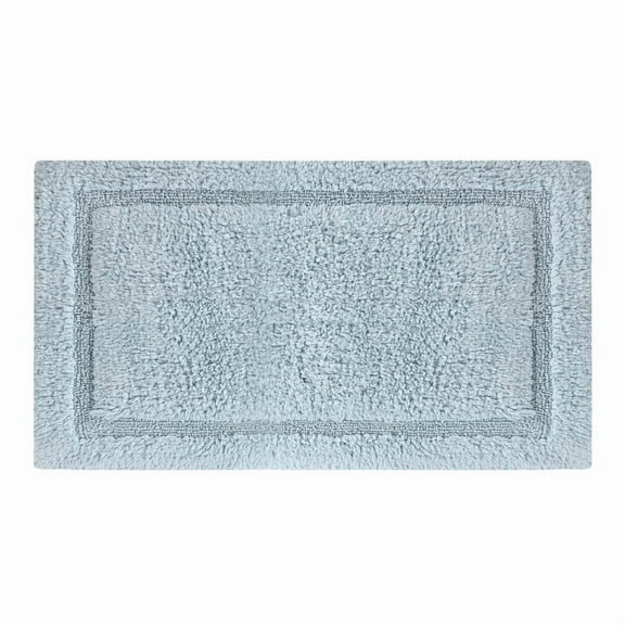 Delara Organic Cotton Reversible Bath Mat – 3000 GSM, GOTS Certified, Ultra-Thick & Super Absorbent | Soft, Plush & Quick-Drying Bathroom Rug