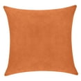 thumbnail image 1 of Delara Velvet Decorative Throw Pillow Cover, 20x20 inch, Pack of 1, Soft Breathable Cushion Cover with Hidden Zipper, Burnt Orange, 1 of 4
