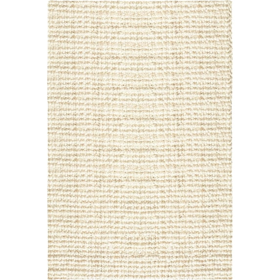 Delara Premium Handwoven 100% Jute Area Rug (3' x 5'), Natural Fiber Boucle Design, 0.25" Thick – Durable Rug for Living Room, Bedroom & Entryway