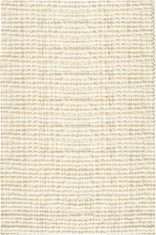 Delara Premium Handwoven 100% Jute Area Rug (10' x 14'), Natural Fiber Boucle Design, 0.25" Thick – Durable Rug for Living Room, Bedroom & Entryway