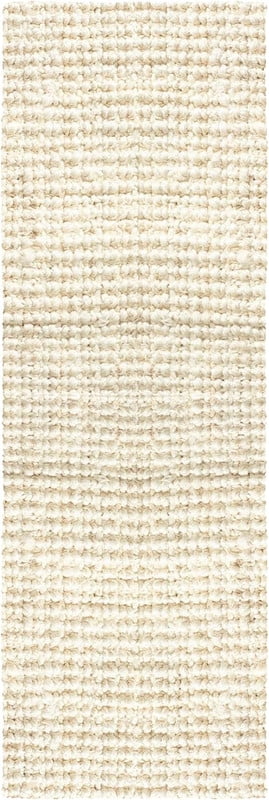 Delara Premium Handwoven 100% Jute Area Rug (2'.5" x 9'), Natural Fiber Boucle Design, 0.25" Thick – Durable Rug for Living Room, Bedroom & Entryway