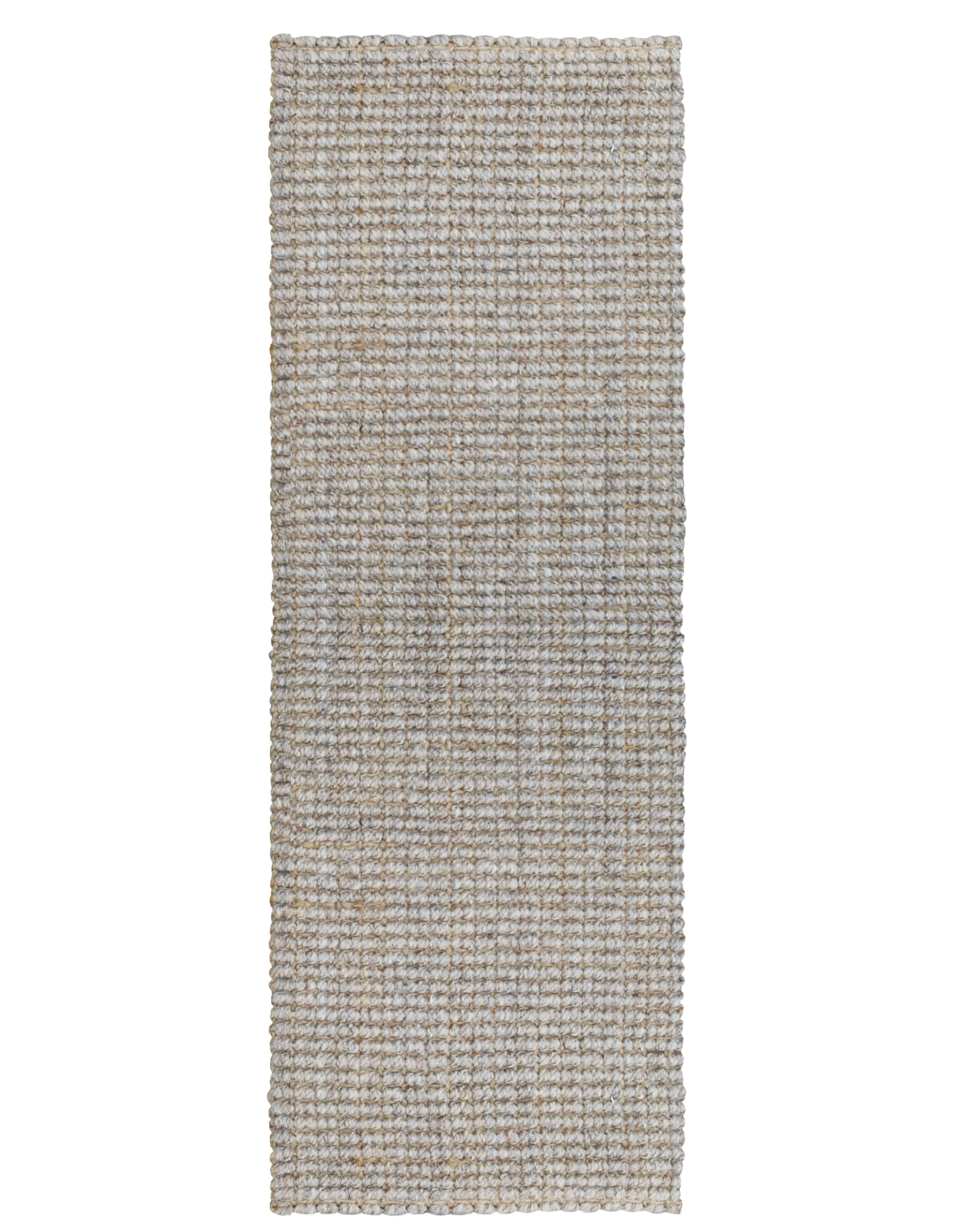 Delara Premium Handwoven Wool and Jute Area Rug, 2'.5" x 9', Natural Boucle, 0.25" Thick, Soft & Durable for Living Room, Bedroom, Entryway