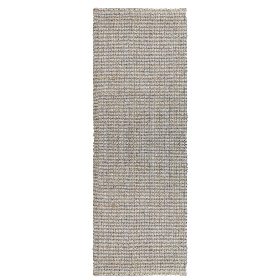 Delara Premium Handwoven Wool and Jute Area Rug, 2'.5" x 9', Natural Boucle, 0.25" Thick, Soft & Durable for Living Room, Bedroom, Entryway