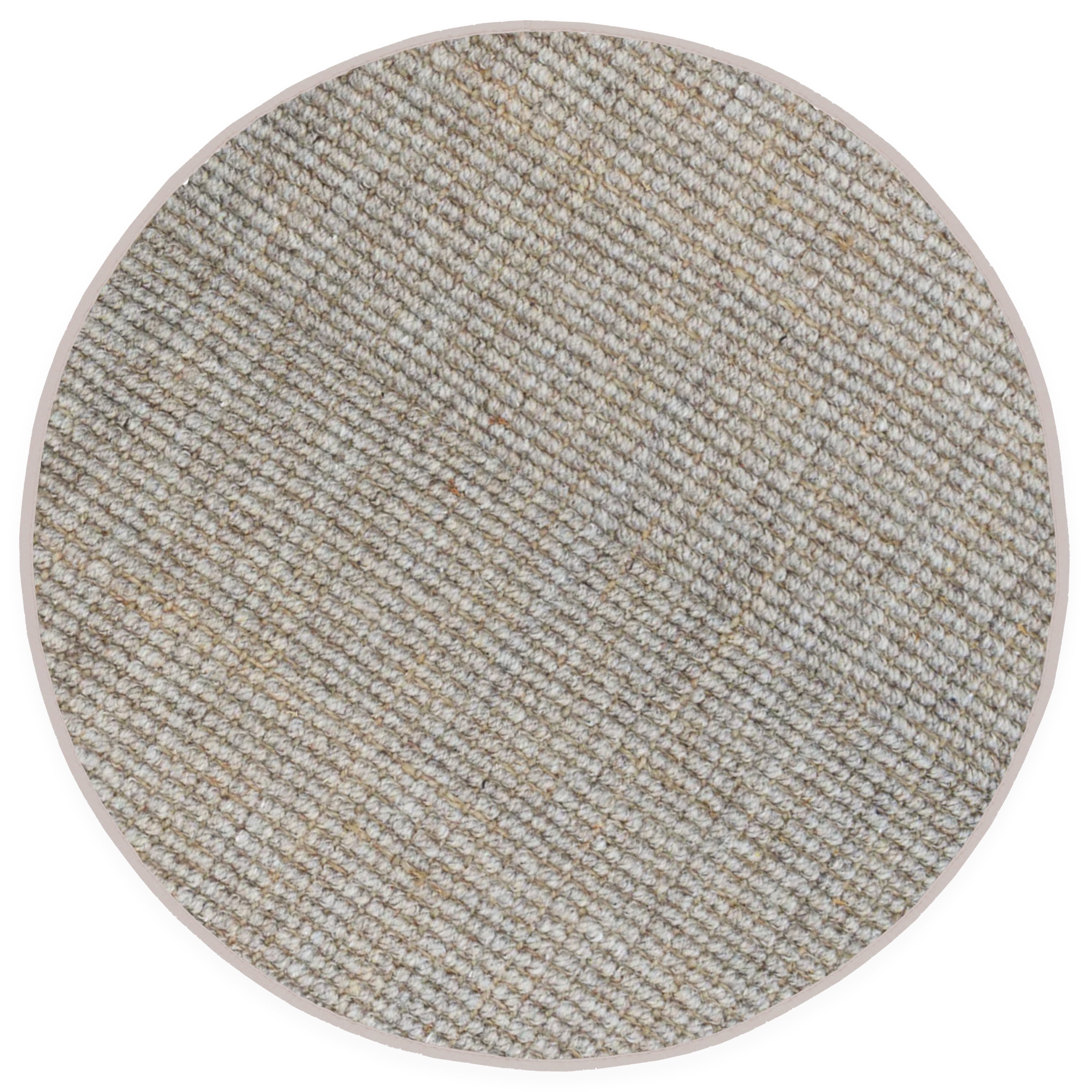 Delara Premium Handwoven Wool and Jute Area Rug, 6' Round, Natural Boucle, 0.25" Thick, Soft & Durable for Living Room, Bedroom, Entryway