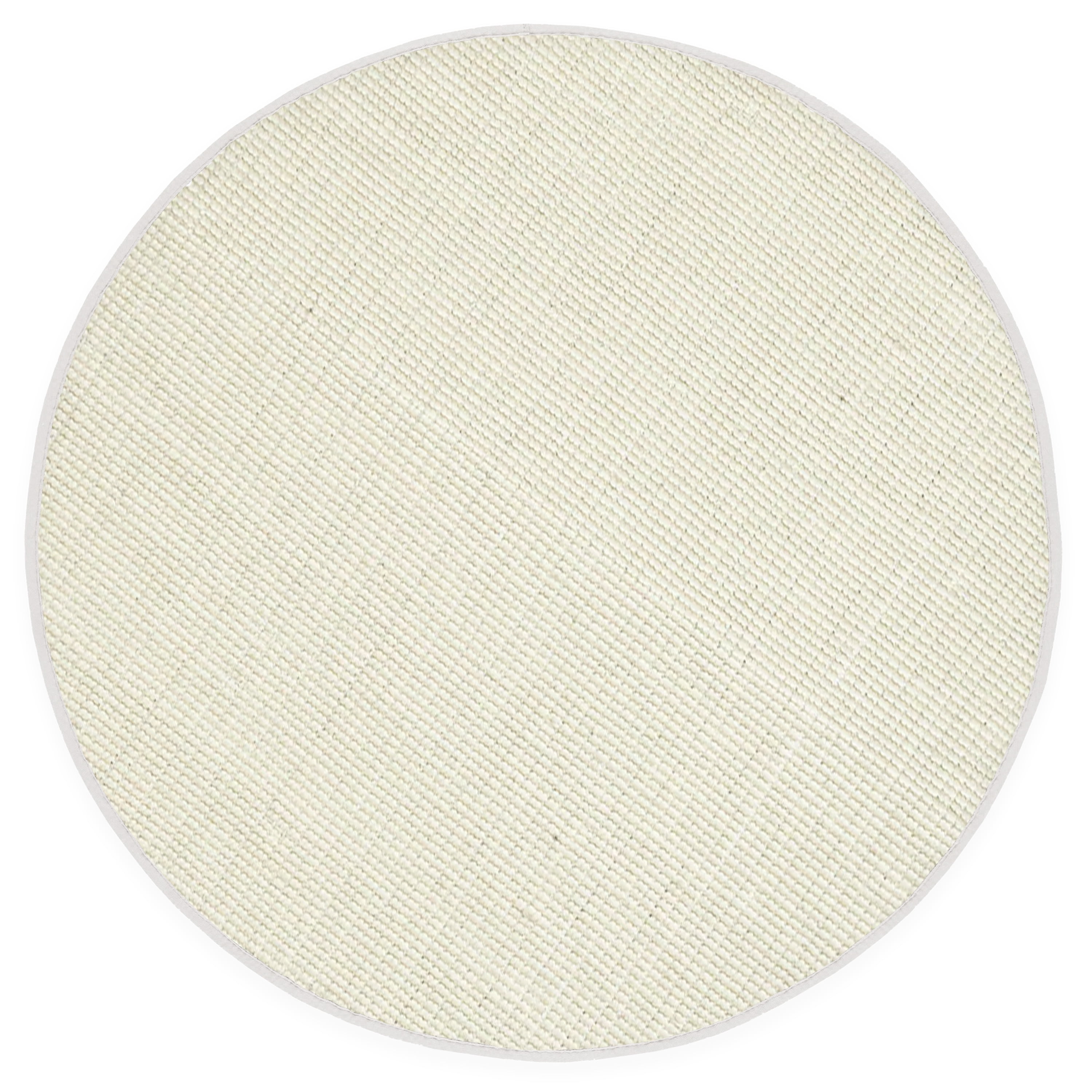 Delara Premium Handwoven Wool and Jute Area Rug, 6' Round, Natural Boucle, 0.25" Thick, Soft & Durable for Living Room, Bedroom, Entryway