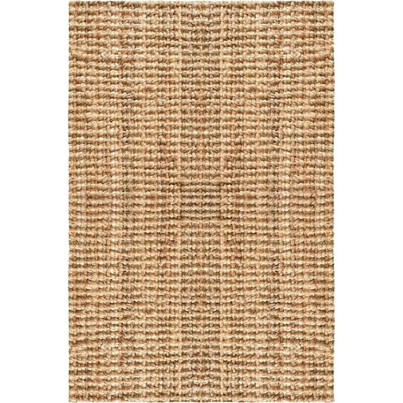 Delara Premium Handwoven 100% Jute Area Rug (7'.8" x 10'), Natural Fiber Boucle Design, 0.25" Thick – Durable Rug for Living Room, Bedroom & Entryway