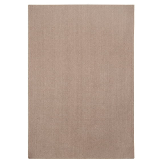 Delara Dark Beige 8' x 10' Indoor Outdoor Area Rug, Non-Shedding, Hose Washable, Easy Clean, Recycled Polyester, Sustainable, Living Room & Patio