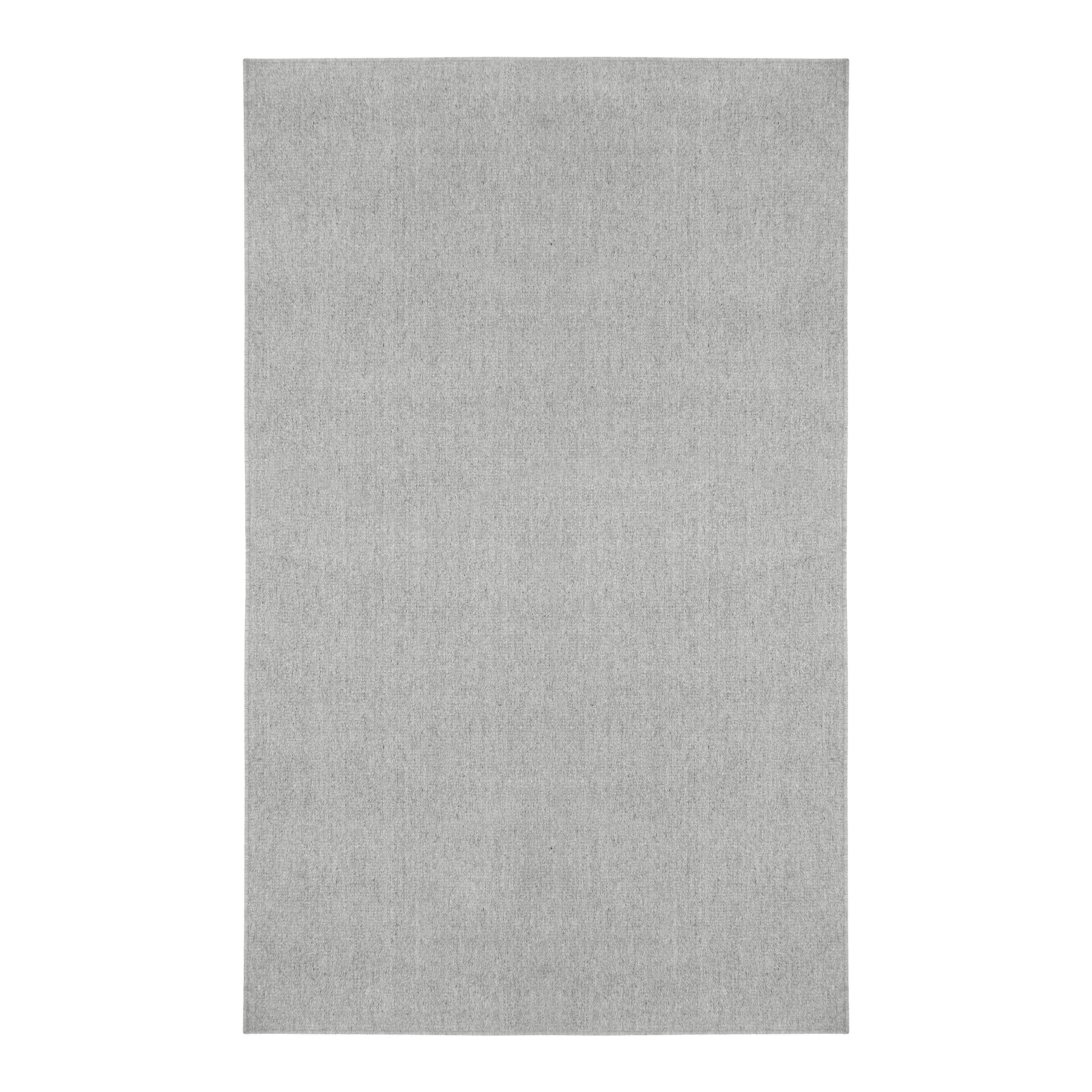 Delara Light Grey 6' x 9' Indoor Outdoor Area Rug, Non-Shedding, Hose Washable, Easy Clean