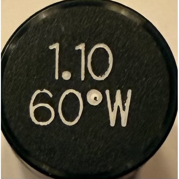 Delavan Oil Nozzle 1.10 60 W All Purpose Spray, Semi-Hollow Cone Oil Burner Nozzle, Green Cap