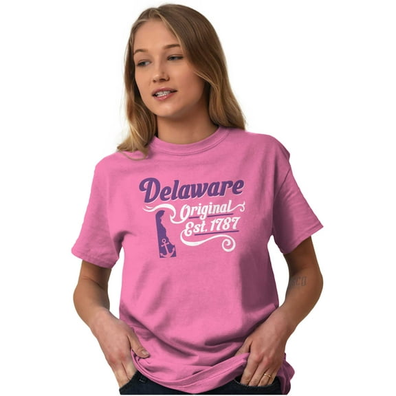 Delaware Anchor State Shape Filagree Women's Graphic T Shirt Tees Brisco Brands M