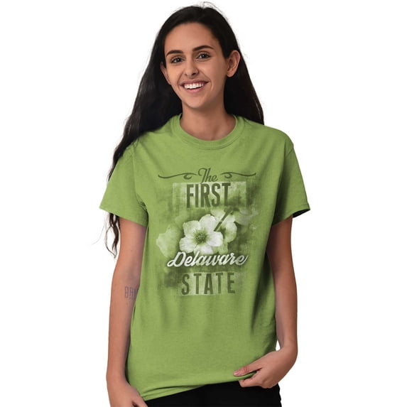 Delaware Cute State Flower Souvenir Women Plus Size Graphic Tee Tees Brisco Brands 5X