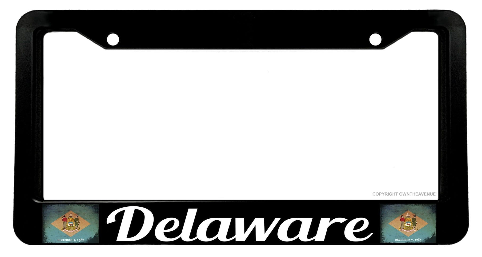 Delaware DE Flag Vintage Style License Plate Frame - Model V01 ...