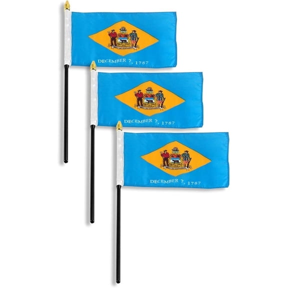 Delaware Flag 4 x 6 inch (3 PK)