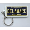 thumbnail image 1 of Delaware License Plate Aluminum Ultra-Slim Rectangular Souvenir Keychain, 1 of 1
