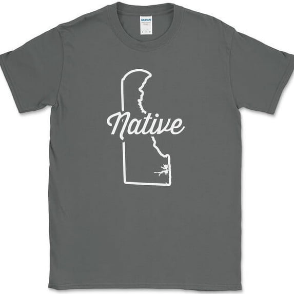 Delaware Native T-Shirt Funny Humor State Pride Location Gift Tee - Charcoal, 3XL