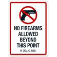 thumbnail image 1 of Delaware No Allowed Beyond This Point Sign Property Facility Safety Signs Metal Tin Sign 8x12 Inch Clear Warning for Home & Busines, 1 of 4