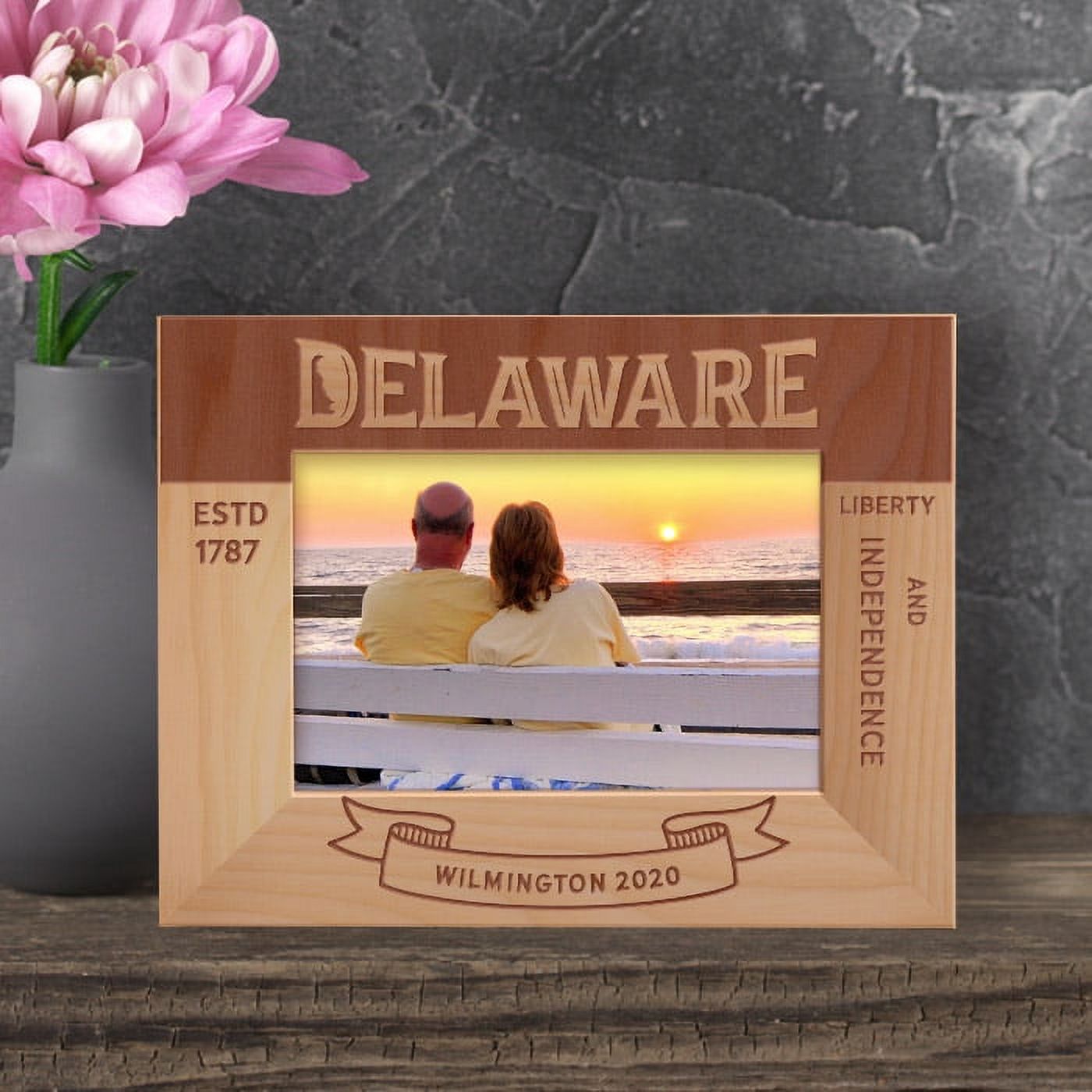 Delaware Personalized Wooden Frame-6