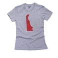 thumbnail image 1 of Delaware Red Republican - Election Silhouette Women's Cotton Grey T-Shirt, 1 of 2