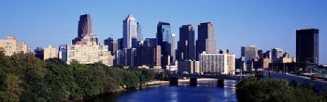 Delaware River Philadelphia Pennsylvania USA Canvas Art - Panoramic Images (18 x 6)