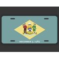 thumbnail image 1 of Delaware State Flag License Plate Tag Vanity Novelty Metal | UV Printed Metal | 6-Inches By 12-Inches | Car Truck RV Trailer Wall Shop Man Cave | VLP033, 1 of 1