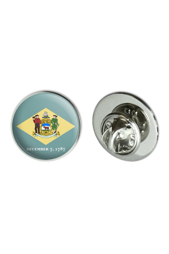 Delaware State Flag Metal 0.75" Lapel Hat Pin Tie Tack Pinback