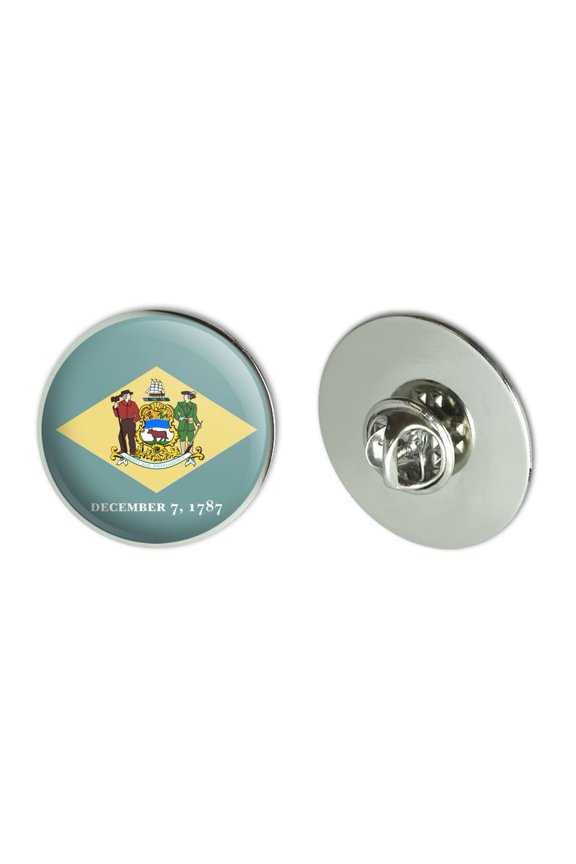 Delaware State Flag Metal 1.1" Tie Tack Hat Lapel Pin Pinback