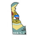 thumbnail image 1 of Delaware State (Q10) Shape Flag Vinyl Decal Sticker Car/Truck Laptop/Netbook Window, 1 of 1