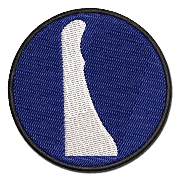 Delaware State Silhouette Applique Multi-Color Embroidered Hook & Loop Patch - 3 Inch Medium