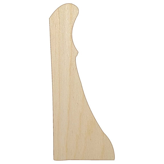 Delaware State Silhouette Wood Shape Unfinished Piece Cutout Craft DIY Projects - 4.70 Inch Size - 1/8 Inch Thick