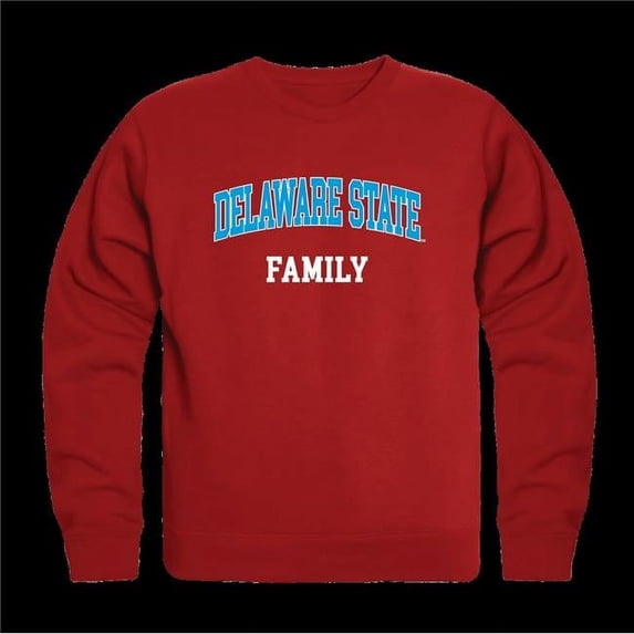 Delaware State University Hornets Family Crewneck Sweatshirt, Red - Small