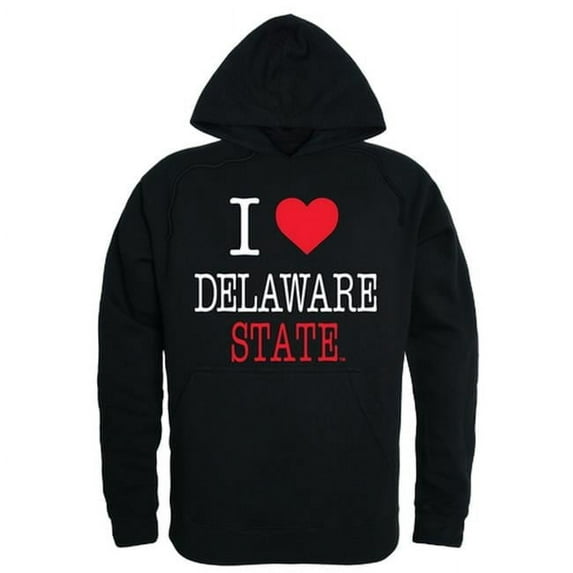 Delaware State University I Love Hoodie, Black - 2XL
