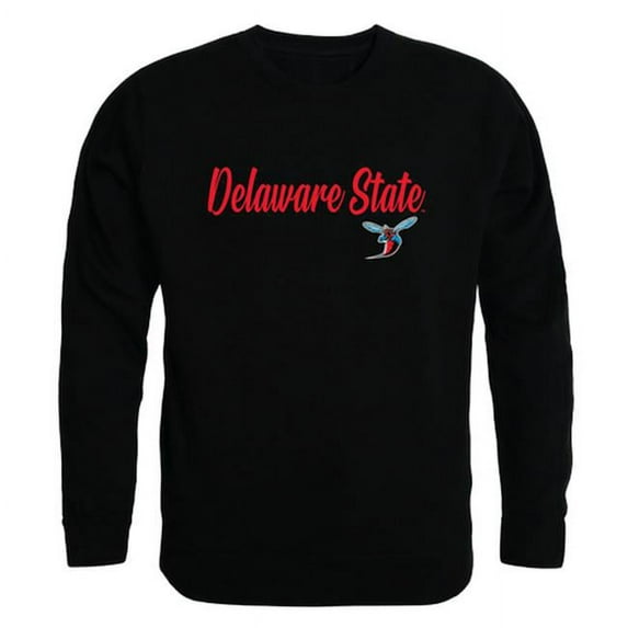 Delaware State University Script Crewneck T-Shirt, Black - Extra Large