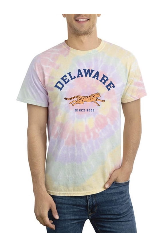 Delaware Varsity Slogan Tie Dye Spiral Men -Image by Shutterstock, Male Small